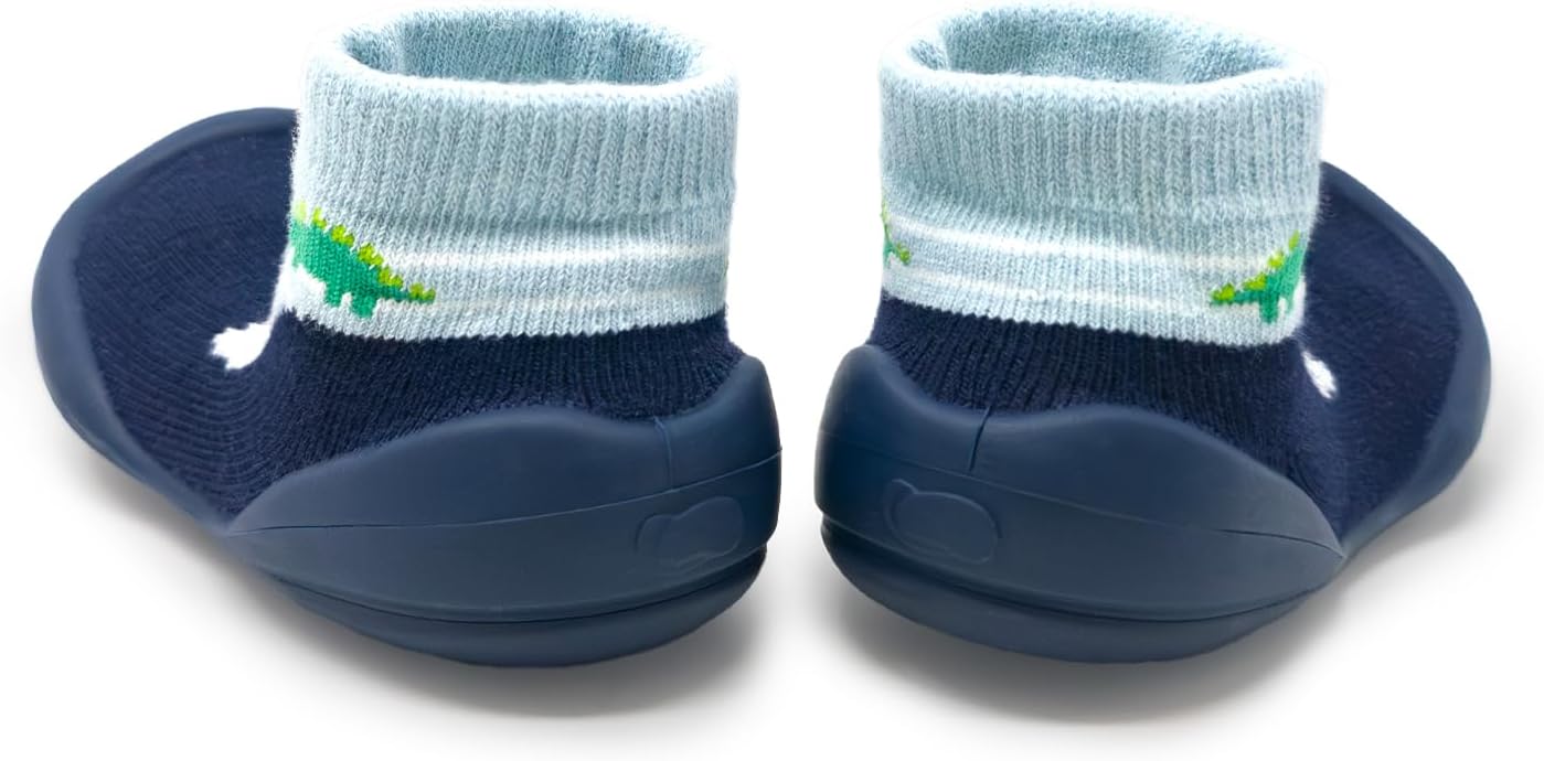 Komuello Toddler Shoes for Boys – Breathable, Washable, Non-Slip Sock Shoes with Air Cushion Sole – Durable, Stay-On, Indoor/Outdoor, BPA-Free