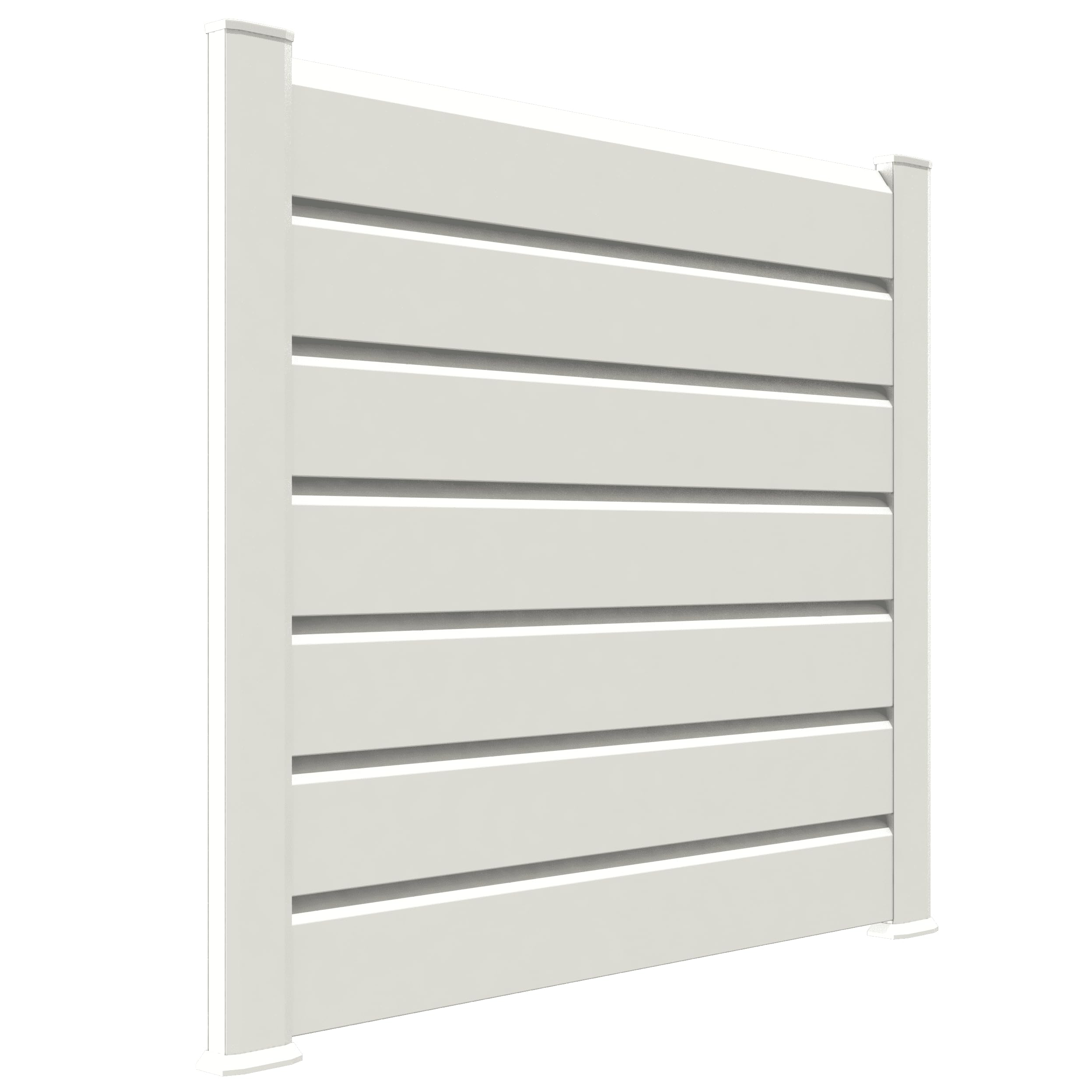 KIT DEPART CLOTURE PVC BLANC Long. 1M50 - idéale pour jardin, balcon et terrasse - coupe-​vent - brise vue occultant - Qualité supérieure - Délimitation du jardin.​… (Long 1m50 x Haut 1m28)