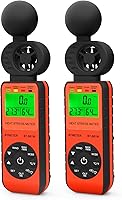 BTMETER BT-881W WBGT Heat Stress Meter Anemometer - Digital Wind Speed, Temp, Humidity Tester Indoor/Outdoor 2-Pack