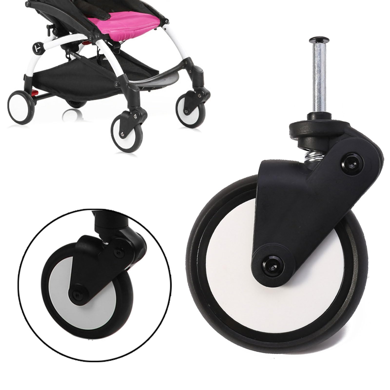 Passeggini Bambino Ruote in Gomma Passeggini Bambino Ruote/Posteriore Accessori Sostituzione per Yoya Vovo Ruota Carrello