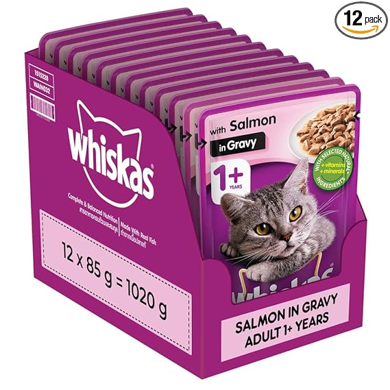 Whiskas Wet Food For Adult Cats (1+Years), Salmon In