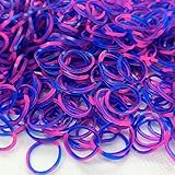 Dijes de bandas de goma para hacer pulseras, pulseras para mejores amigos, collares, joyas, manualidades creativas para niños, color rosa y azul, 200 unidades