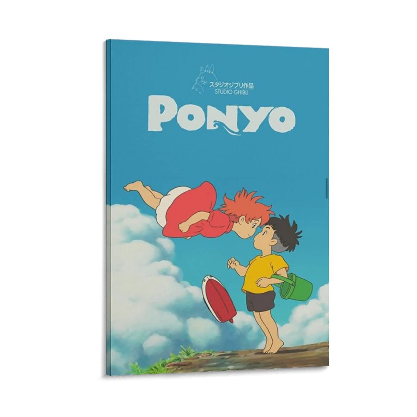 Poster Toile Ponyo 20x30 Cm - Affiche Film Studio Ghibli Décoration Murale Chambre Enfant & Ado - Impression HD Sur Toile