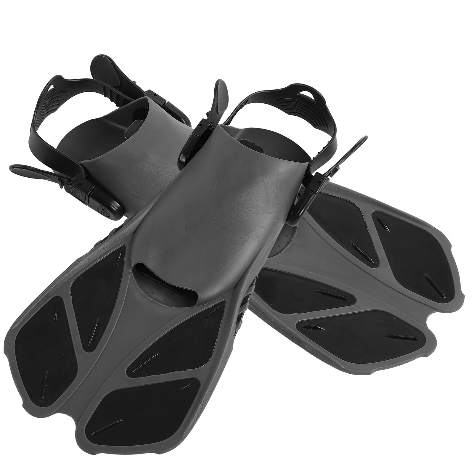 KANASI Aletas de Snorkel, Aletas largas de talón Abierto de TPR Suave Ajustable para Adultos de natación de Buceo