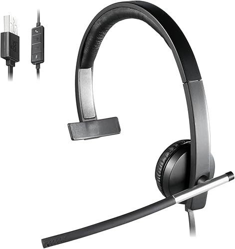 Logitech Auriculares USB Mono H650e, Negro