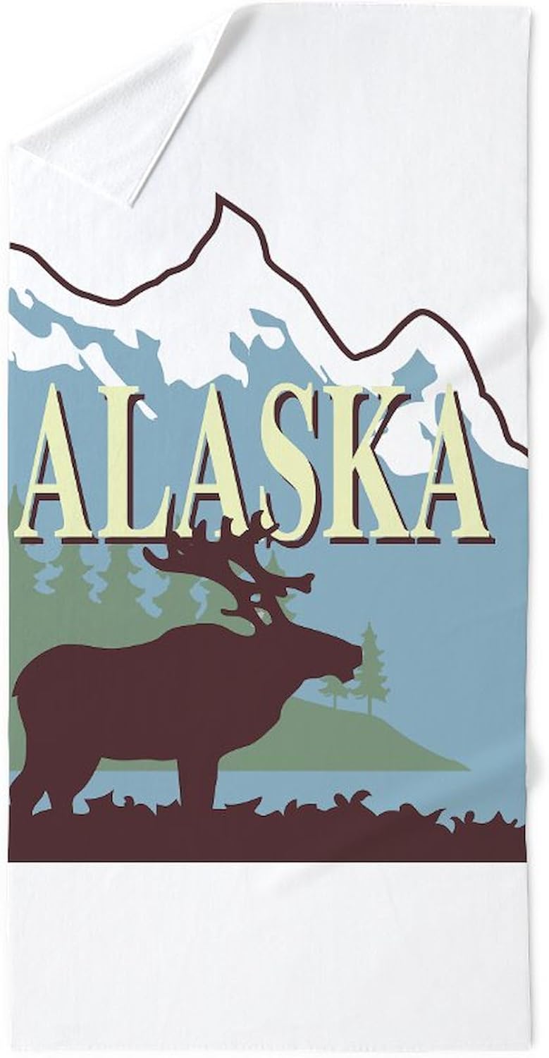 CafePress Alaska 30"x60" Absorbent Cotton Back, Soft Beach, Pool Towel