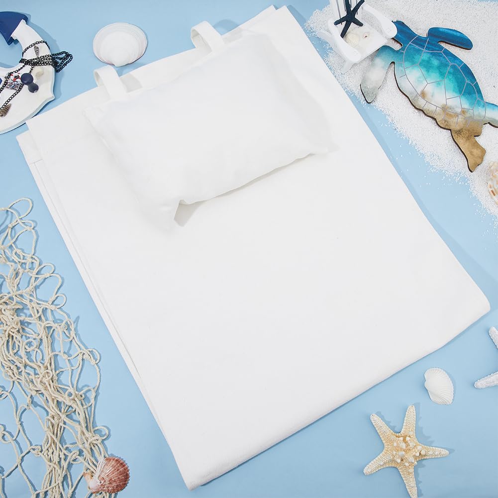 GORGECRAFT Sedia a Sdraio da Spiaggia in Tela Pieghevole con Cuscino Bianco di Ricambio per Esterni Patio Giardino