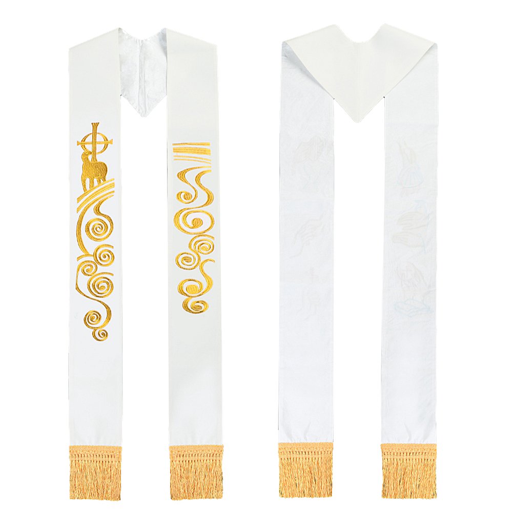 BLESSUME Chasuble Stola paramenti Santo Agnello Ricamo Stola