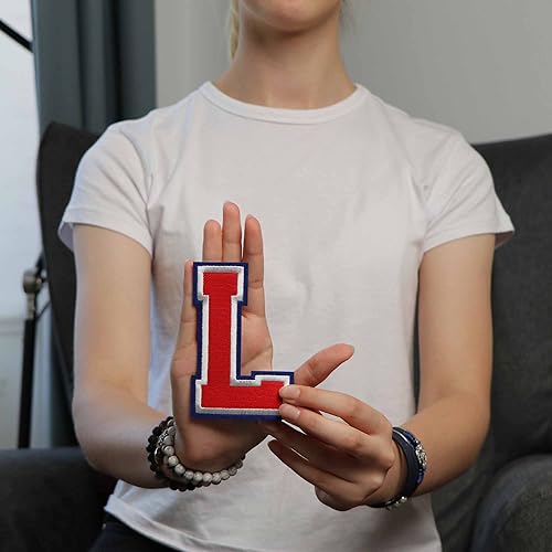 Miniatura 149 de Parches de letras termo-adhesivas de alta calidad – Lindas letras para ropa – Parche universitario para ropa – Letras bordadas de 4 1/2 parches