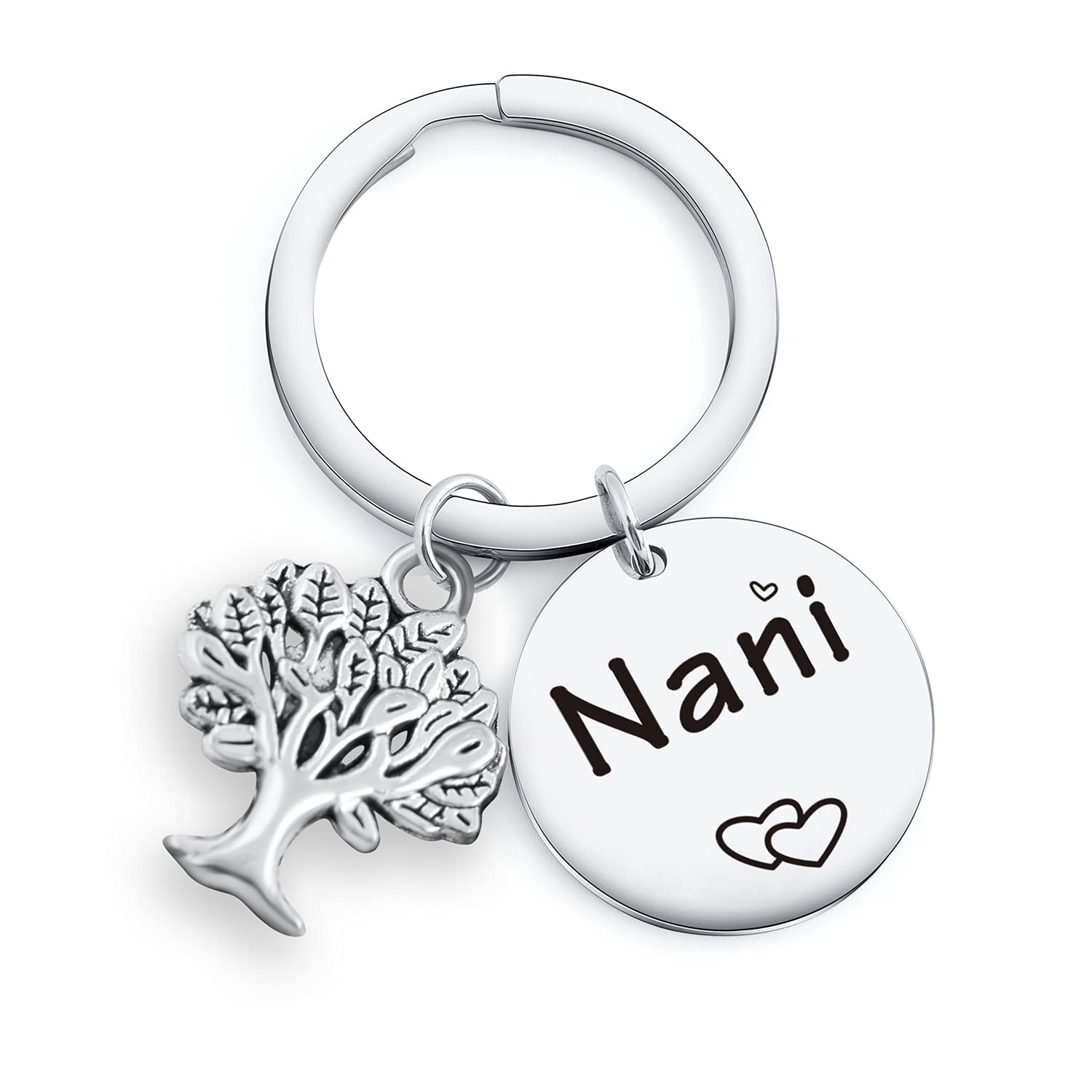 RSZOTW Grandmother Gift Granny Jewelry Nani Birthday Keychain Nana Jewelry Grandma Jewelry