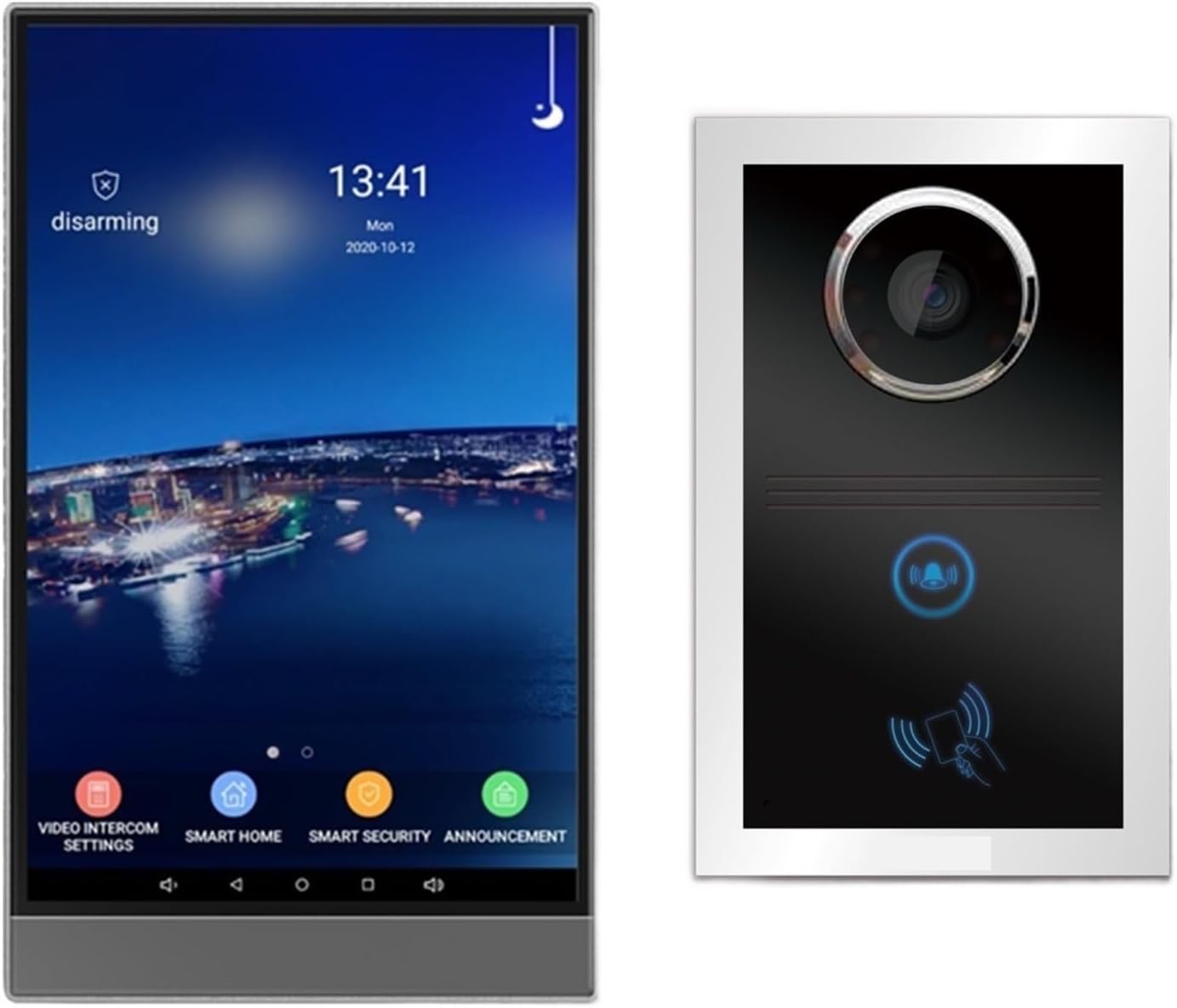 8 Inch Remote Control for Villa Video Door Phone PIN Code Unlock IP Video Intercom System Easy Installation (Size : 8inch 4V1) (8inch1V1)