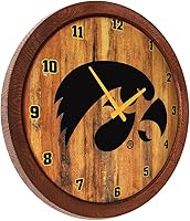 Vista 217 de The Fan-Brand NCAA Oklahoma Sooners: Faux Barrel Top Wall Clock Sports Team Bar Sign Décor - Home Man Cave, Party Decoration - Made On Demand
