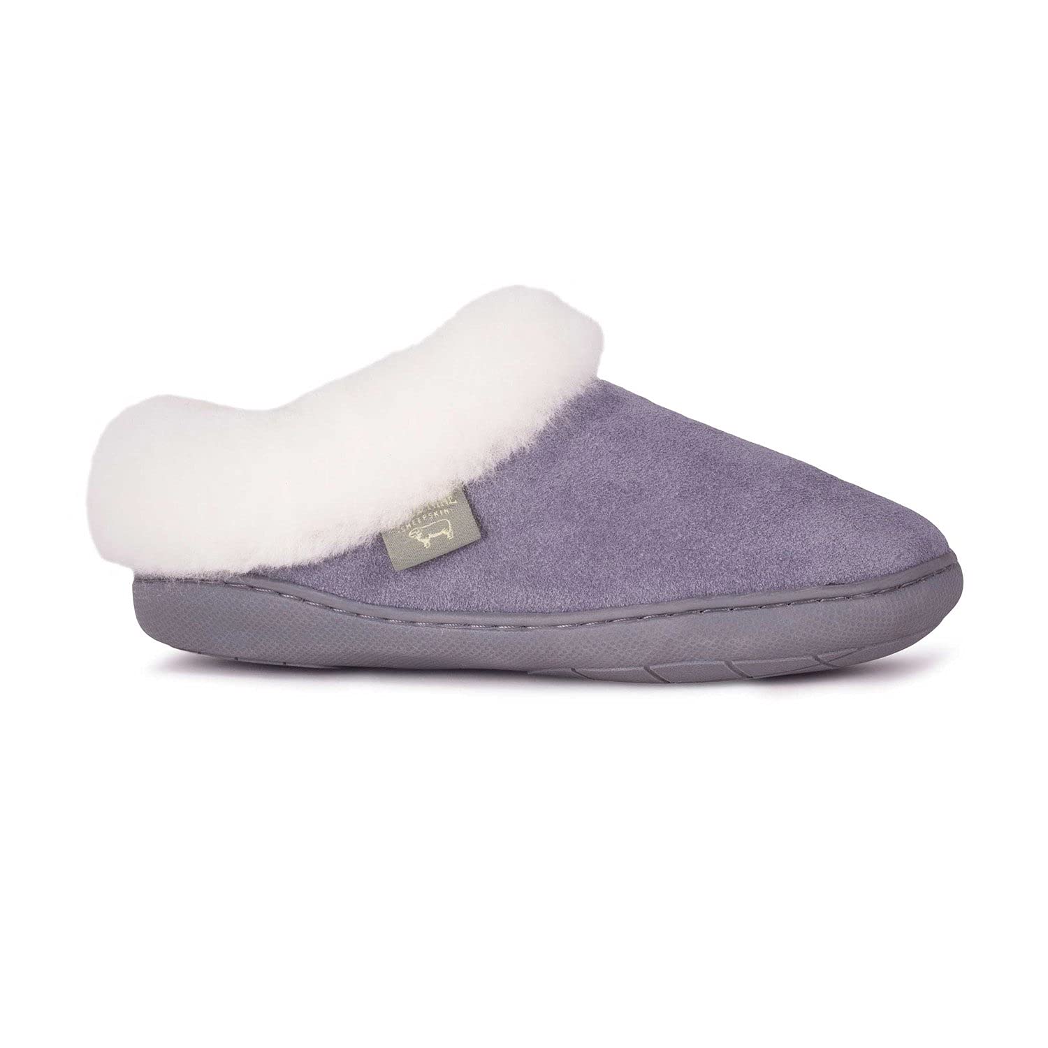 Cloud Nine Women’s Sunrise Sheepskin Scuff - Slip-On Sheepskin Slippers for Women with Durable Suede Upper and Rubber Sole