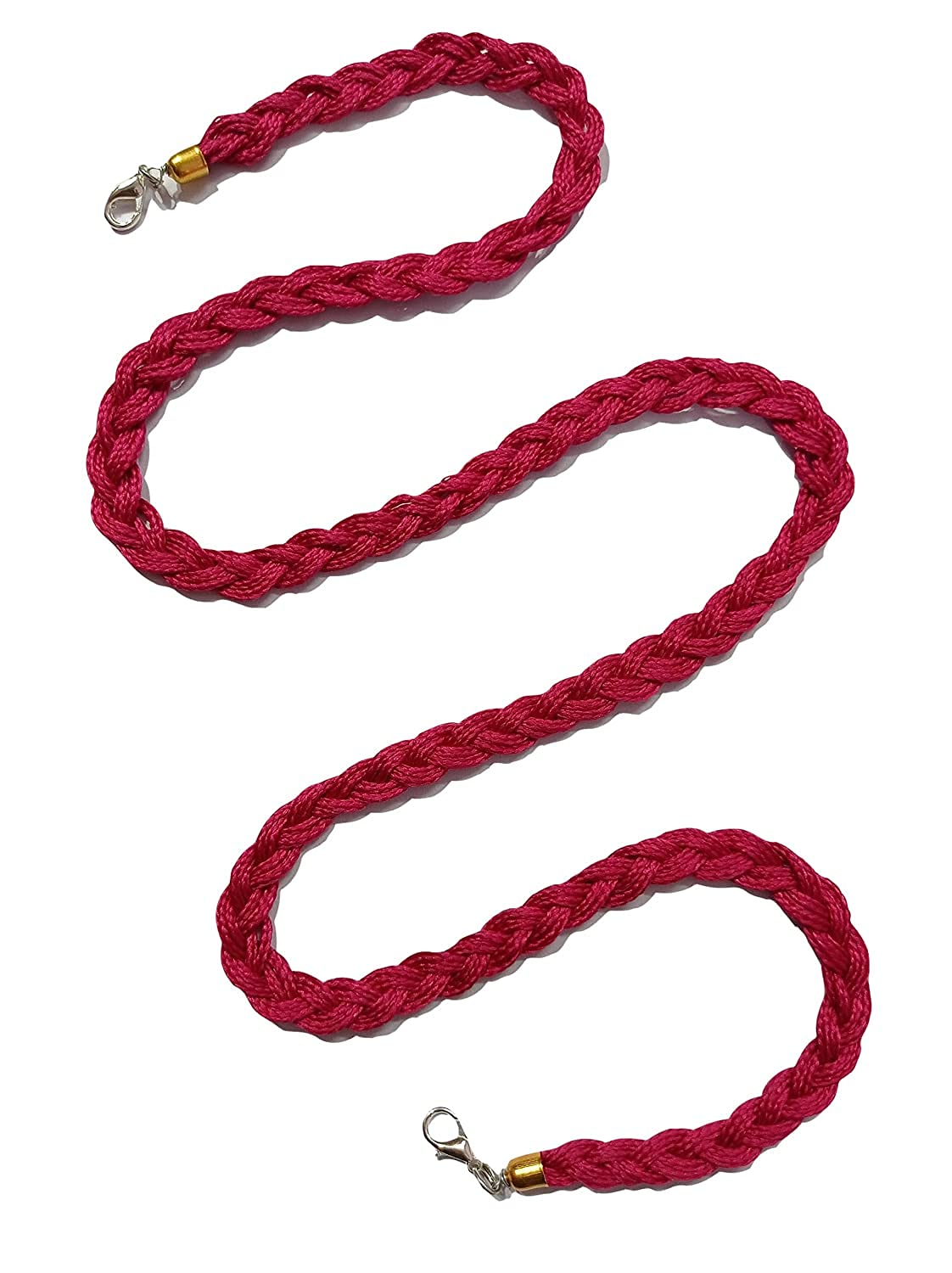 Dark Pink Colour Nylon Dori Eyeglass Spectacle Cord Neck Strap String Chain Ethnic Face Mask Holder Lanyard Anti-Lost Mask Leash Stylish Sunglass, Reading Glass 74 cms Unisex-image-31