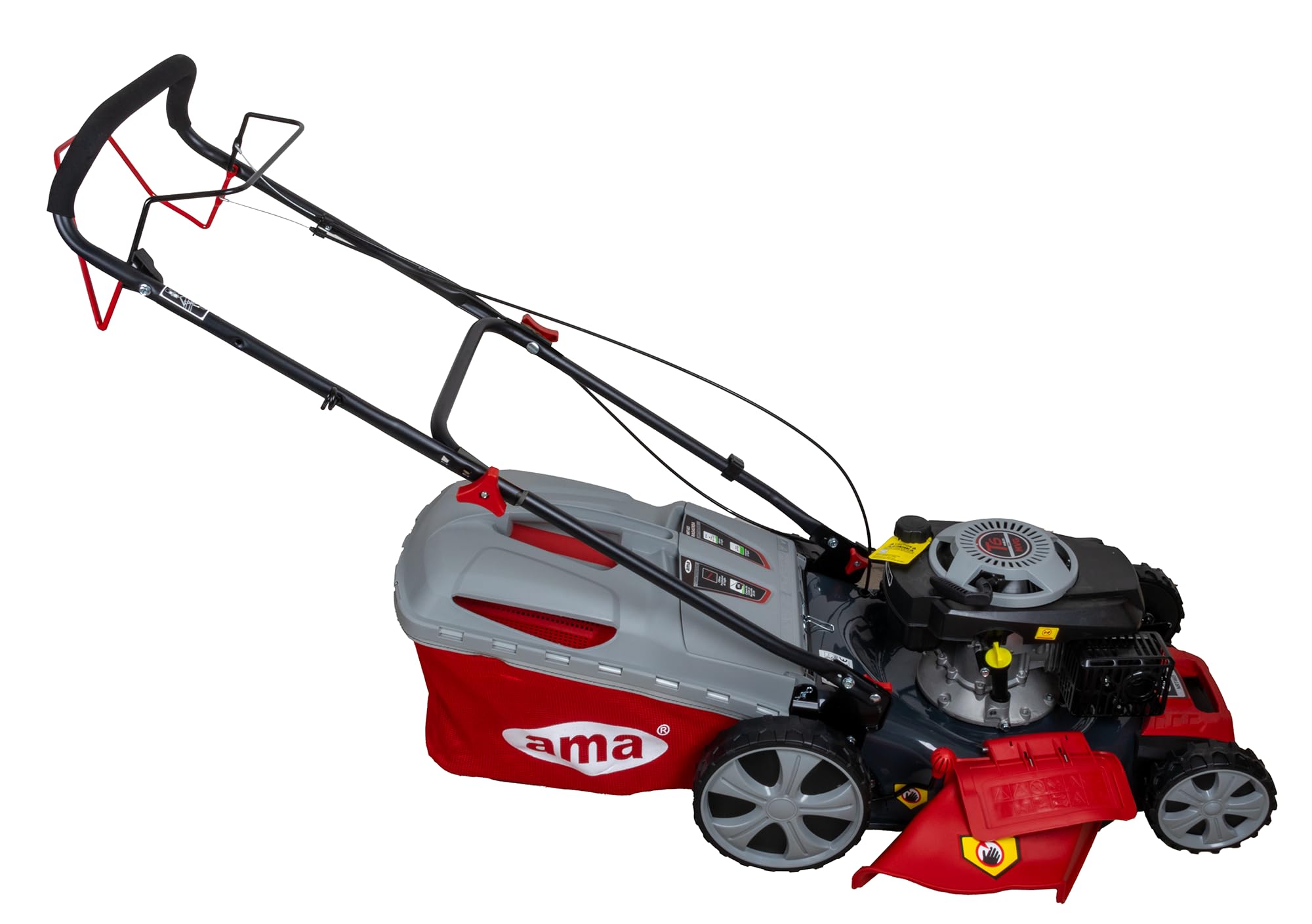 Ama Rasaerba a Trazione NRT 465 con Motore a Scoppio 146 cc – Funzioni 4 in 1, Ampiezza Taglio 46 cm, Ideale per Giardini fino a 1200 m²