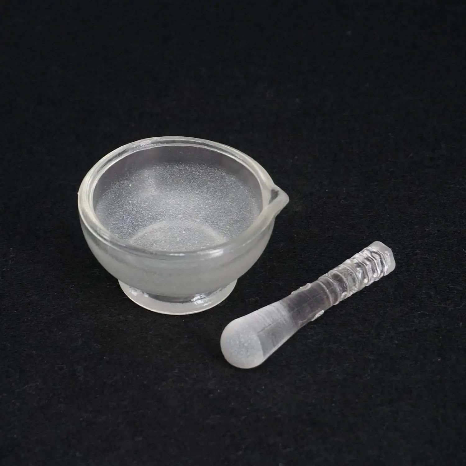 Pestle and Mortar Set 60mm Solid Glass Pestle and Mortars Bowl Set Grinding Mill Tool
