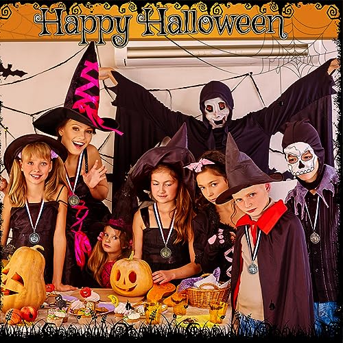 Tondiamo 9 Pcs Halloween Pumpkin Winner Medals 2" Multicolore Halloween Awards Medals Participation Medals Award Medals with Neck Ribbon for Kids Adults Contest Prizes Fall Holiday Parties by Tondiamo - Image 3