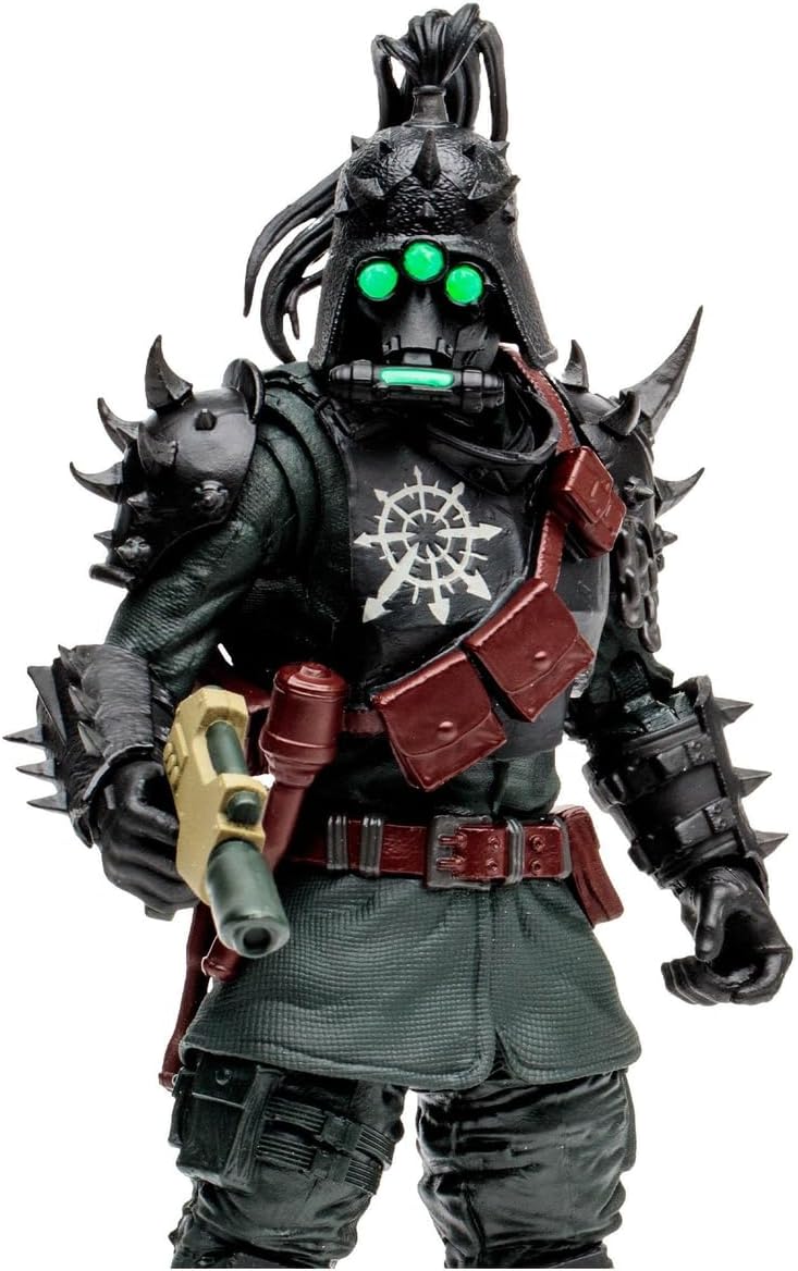 McFarlane Toys, 7-Inch Warhammer 4000 Darktide Traitor Guard Exclusive Action Figure With 22 Moving Parts, Multicolour Collectible Warhammer Figure With Collectors Stand Base – Ages 12+