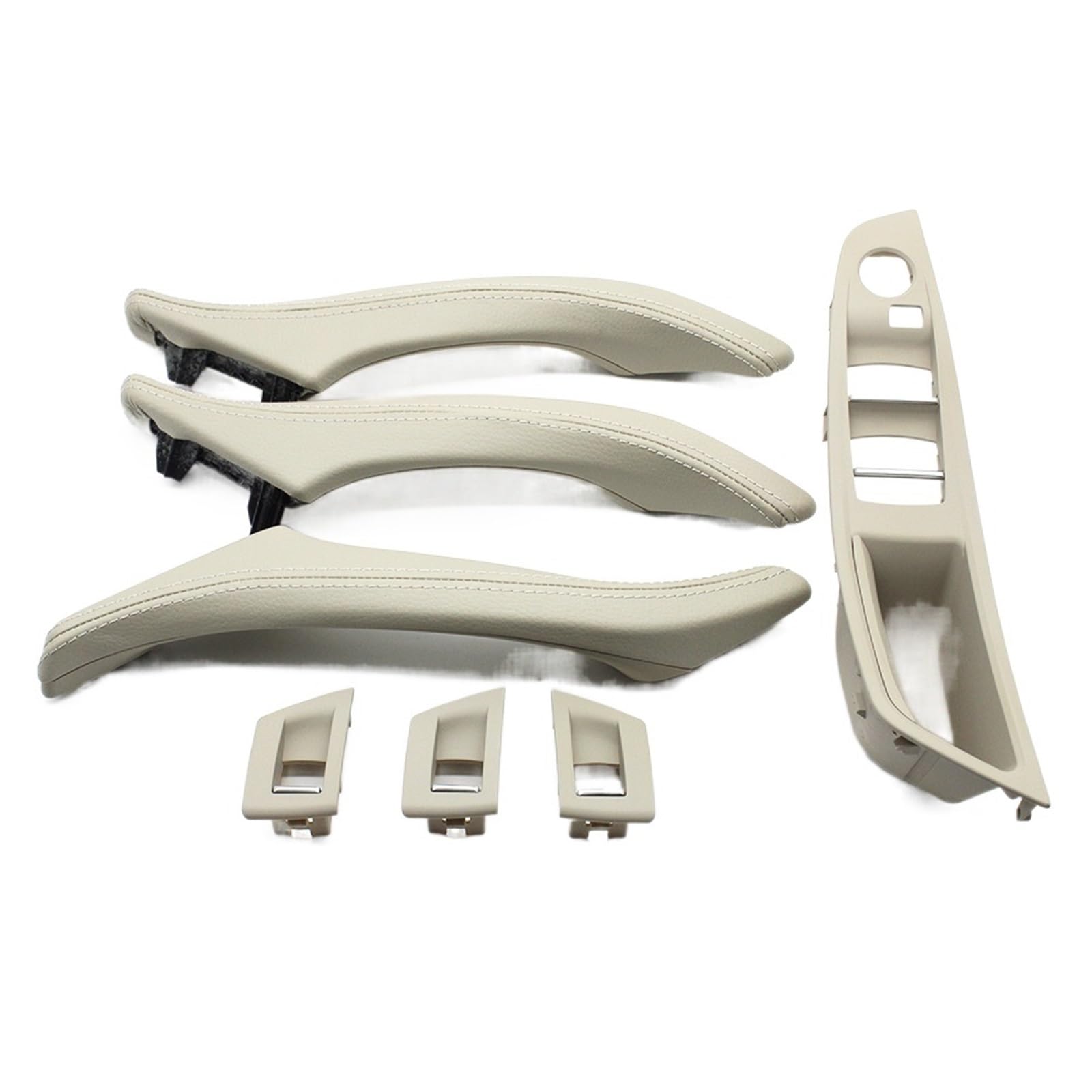 OEXRIGRU Car Interior Door Handles for BMW 5 Series F10 F11 F18 520 523 525 528 530 2010-2017 RHD Car Interior Door Handle Assembly 7PCS Set(Model B Oyster)