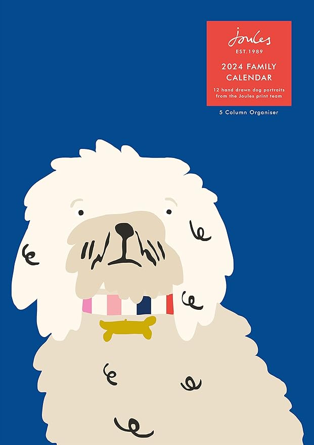 2024 Joules Dogs A3 Family Planner Wall Calendar Month To View Amazon