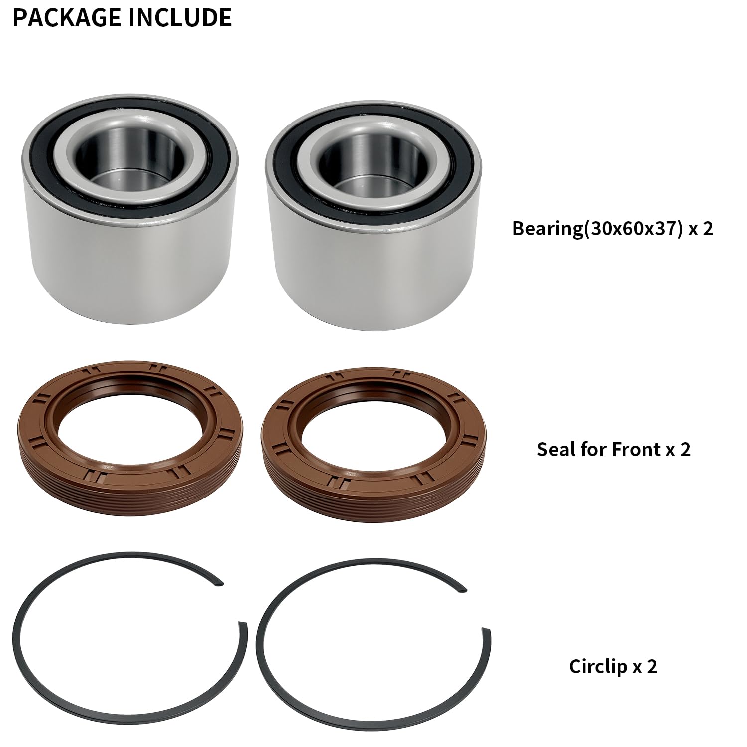 Front Heavy Duty Wheel Bearing Kit for Can Am Outlander Renegade Commander Defender HD10 Maverick Maverick Sport 293350118 705400088 293350040 293250246