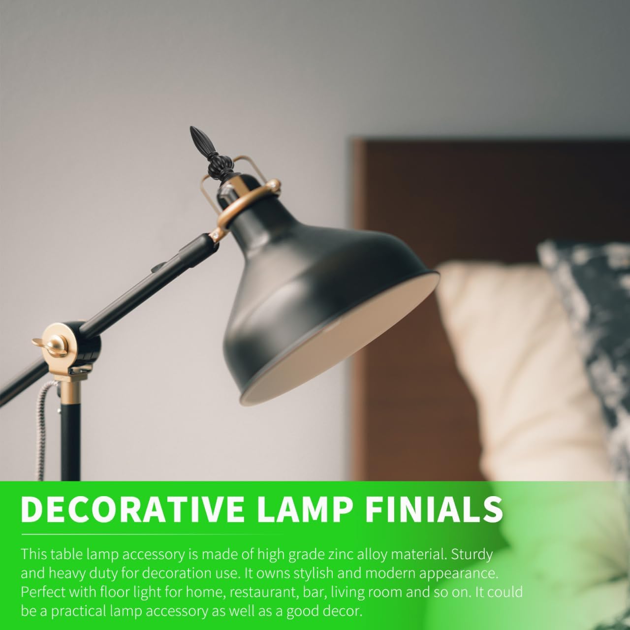 Cow Horn Decorative Lamp Finials for Table and Floor Lamps Stylish Light Accessories 3.15 Inch Chic Lamp Caps for Home Living Room Bedroom Decor