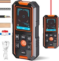 NOYAFA NF-518S 3-in-1 Stud Finder Wall Scanner with 60m Laser Rangefinder, Digital Level, Rechargeable Voice Alerts for Metal Wood AC Wires
