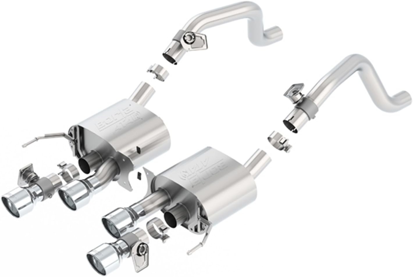 BORLA 11875 Axle-Back Performance Exhaust System for 2014-2019 Chevrolet Corvette (C7) 6.2L V8 Automatic/Manual Transmission With AFM Valves With NPP Valves. EXC. Grand Sport With Manual Transmission