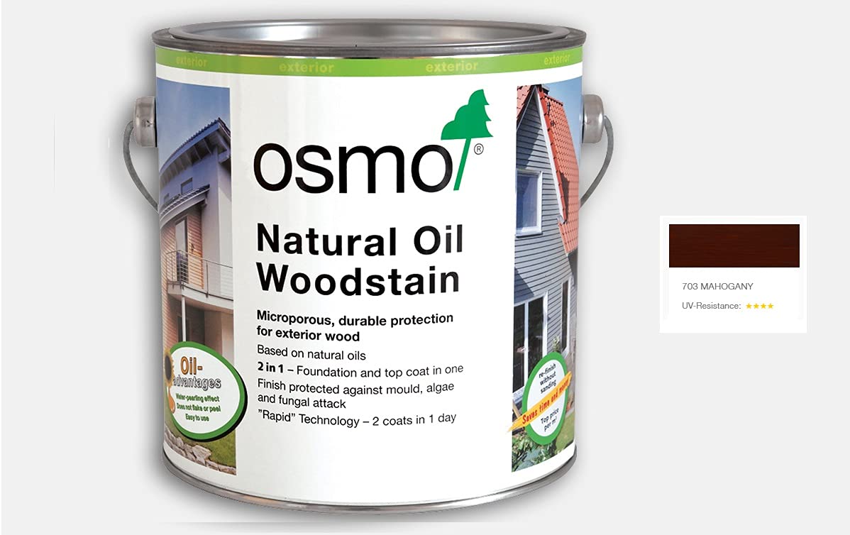 Osmo Natural Oil Woodstain - Mahogany - 750ml