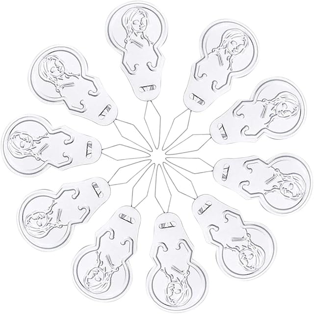 TANCUDER 200 PCS Needle Threaders Easy Insertion Needle Thread Detector Gourd Shaped Aluminum Threader Wire Loop Fast Needle Threading Tool for Sewing Machine Cross Stitch Quilting Craft, Silver