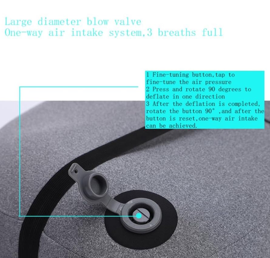 Luminexia Oreiller de Camping Gonflable,Oreiller de Plage Compressible Ultraléger avec Housse Amovible,Coussin de Voyage Ergonomique Confortable pour Le Soutien Lombaire du Cou