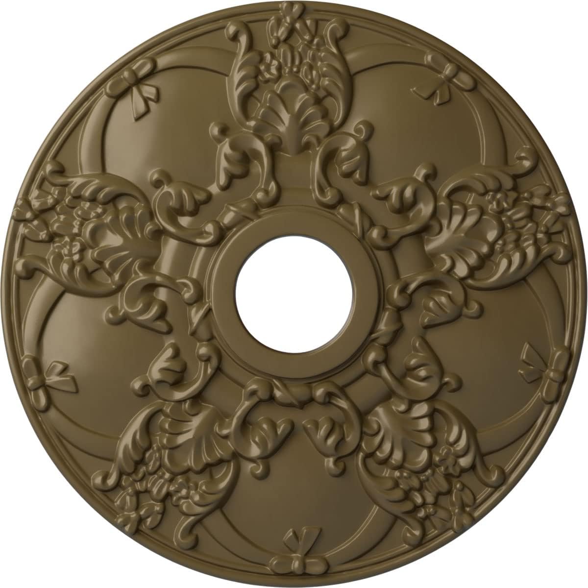 Ekena Millwork CM18NOMMF Norwich Ceiling Medallion, Mississippi Mud
