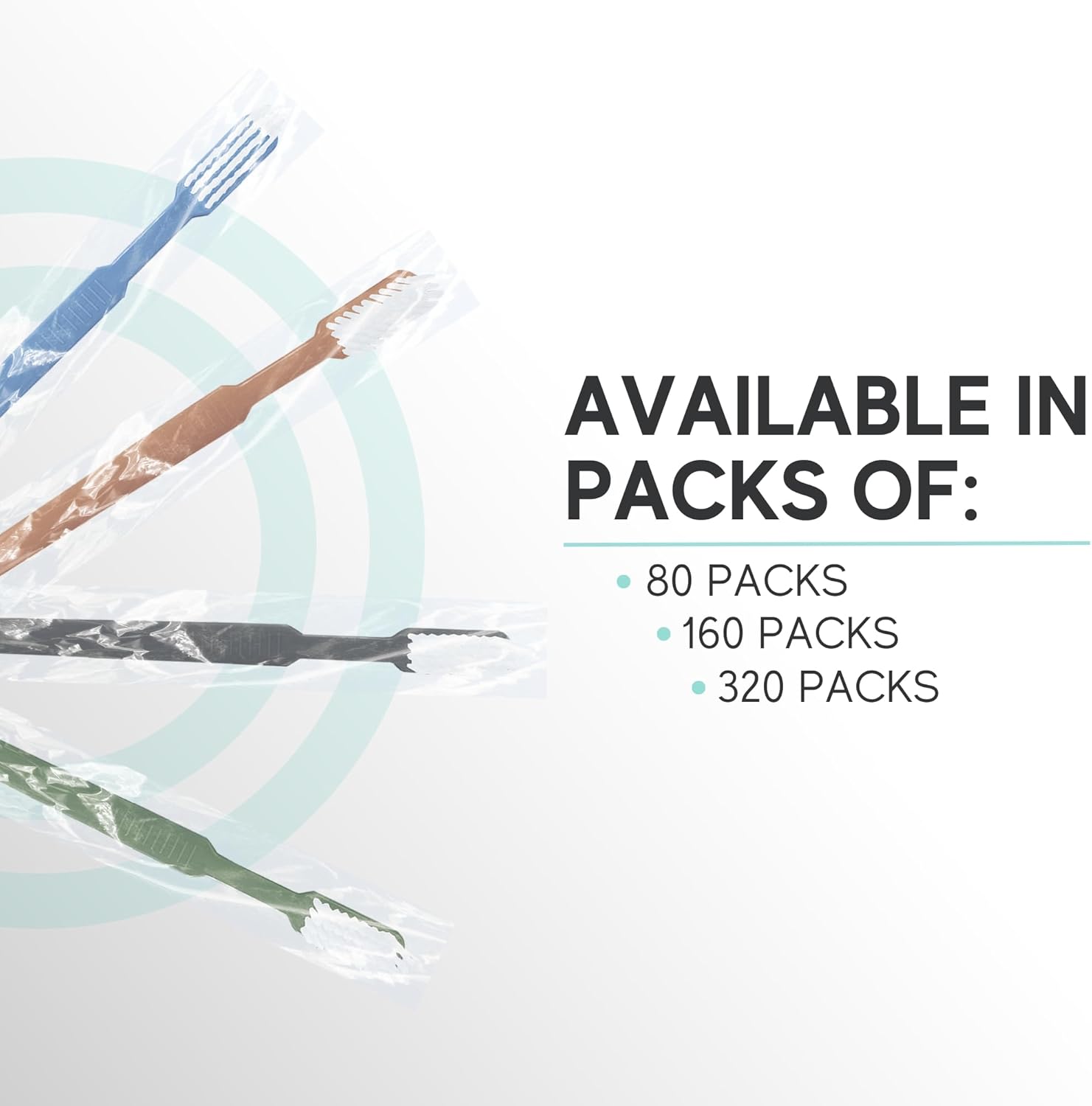 Avistar 160 Prepasted Disposable Toothbrushes Individually Wrapped - Single Use Pre Pasted Disposable Toothbrushes with Toothpaste Built in - Waterless Toothbrush for Travel, Guests, Hotel, & Camping