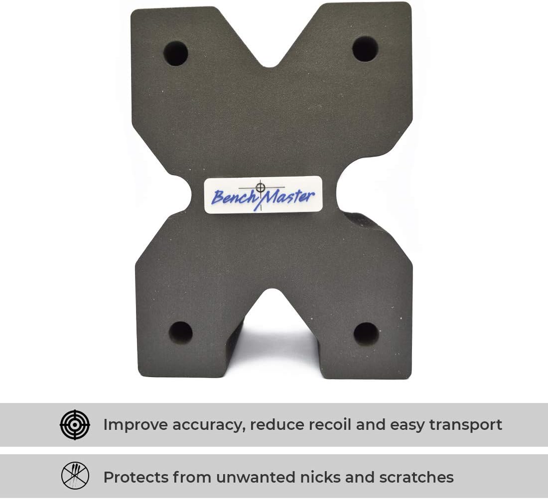 BenchMaster Shooting Rests, Rifle Blocks, Made of High-Density Foam, Made in USA (X-Block Rifle Cradle) : Sports & Outdoors