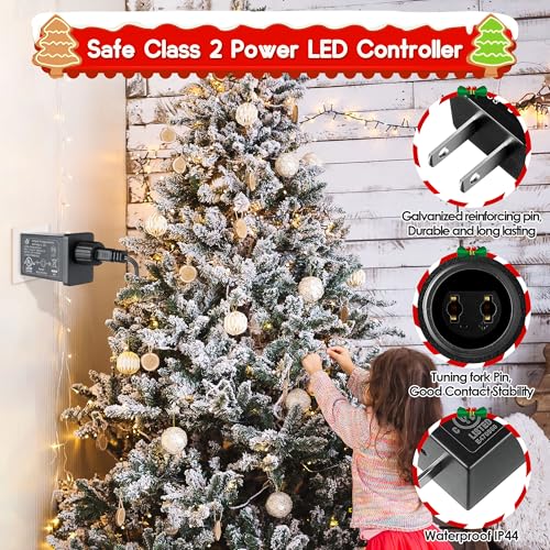Image of 4 Pack 29V 13W Class 2 Power Supply, Christmas Tree Light Adapter with 9.8Ft Extension Cord, IP44 Waterproof Low Voltage LED Transformer for Christmas String Lights,Holiday & Seasonal Inflatable Decor