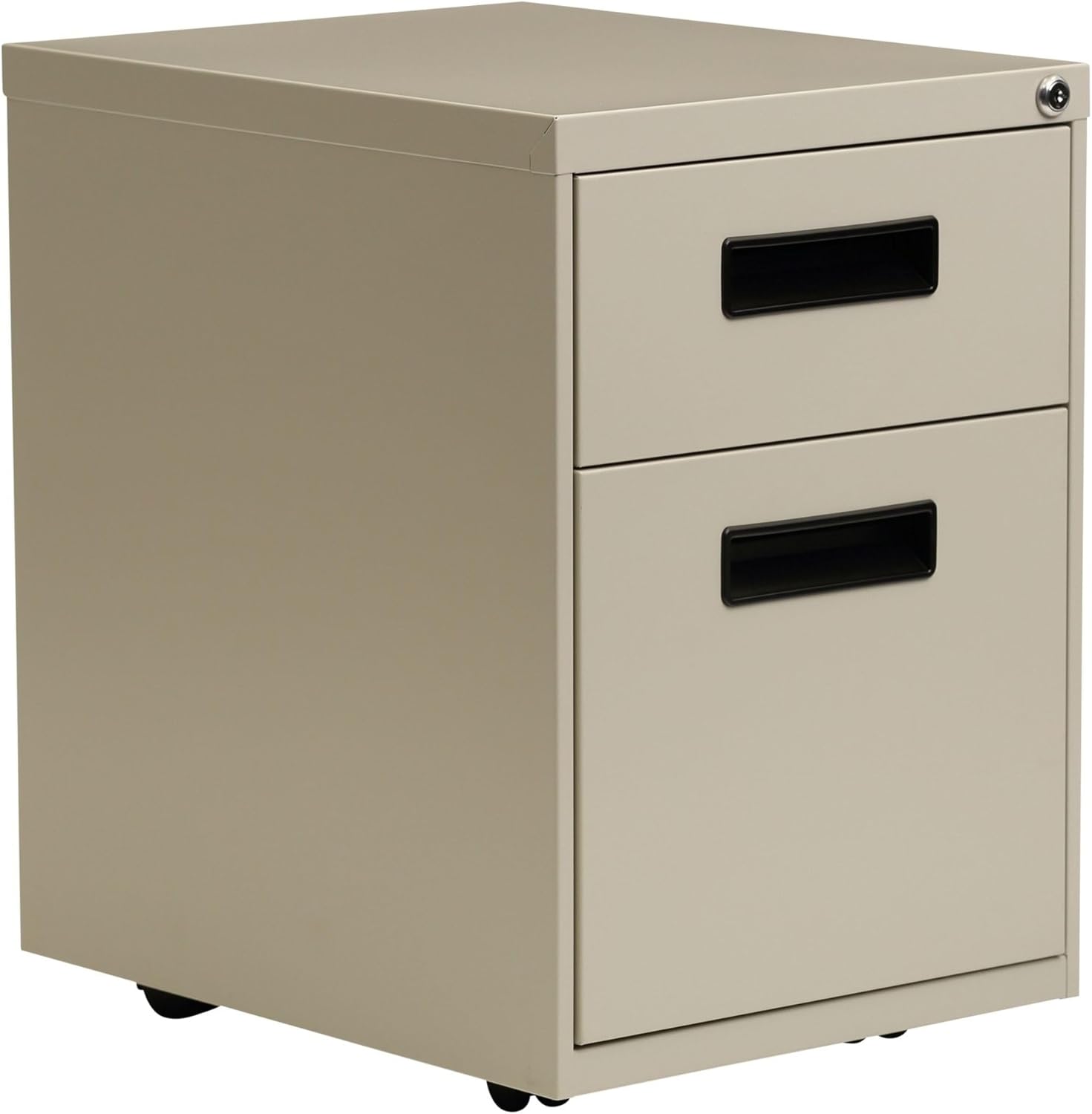 Alera ALE Two-Drawer Metal Pedestal File, 14 7/8w x 19 1/8d x 21 3/4h, Putty