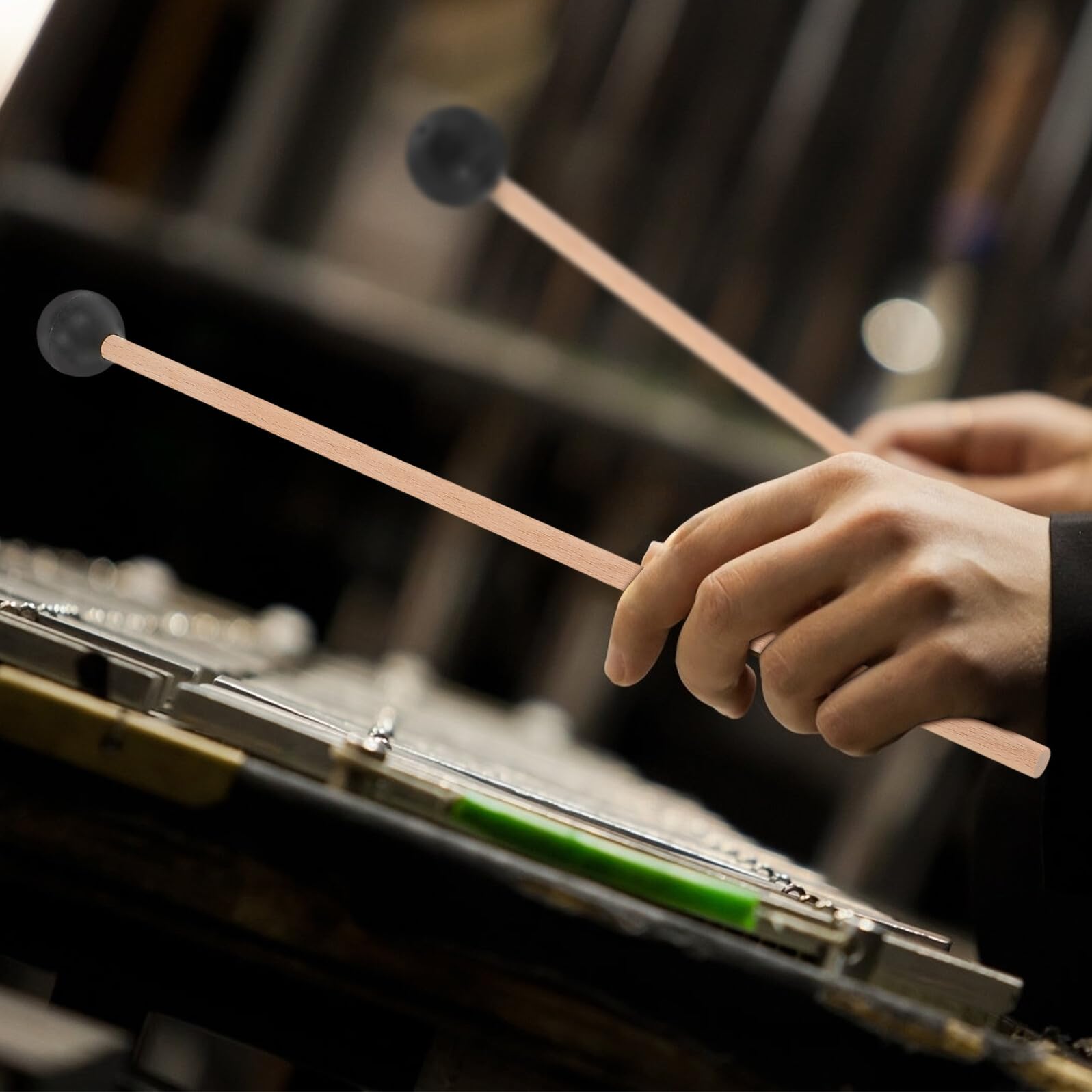 Mikikit 6 piezas Mazos para Percusión de Madera Profesional Resistentes y Ergonómicos Incluye Baquetas para Bombo y Timbal Accesorios para Bateristas y Músicos de Percusión