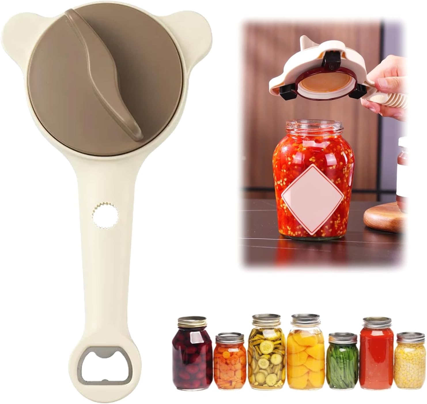 4-in-1 Adjustable Multi-Function Bottle and Jar Opener Tool for Easy Use (1 Piece)
