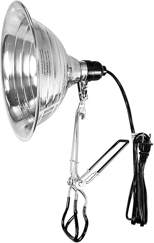 Miniatura 8 de Simple Deluxe Reflector de aluminio de 5.5 pulgadas8.5 pulgadas E26 Socket Clamp Light con un termómetro digital de acuario o bombilla LED de 2700 K