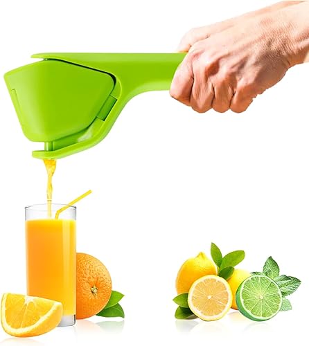 Exprimidor de limón, exprimidor manual de lima que se pliega para el espacio, exprimidor manual de cítricos, fluido manual de naranja con pivote