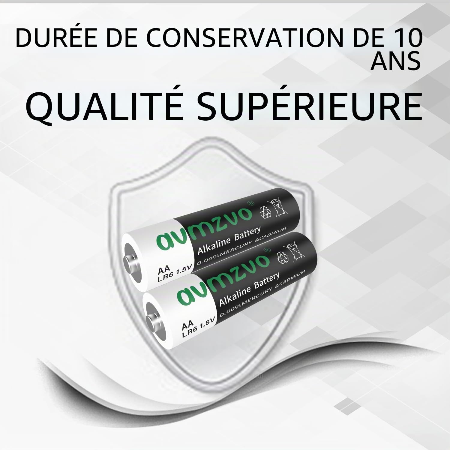 Piles AA LR6 1,5 V, Lot de 400, puissantes, alcalines, Longue durée, Puissance Durable, Peut être utilisé pour Les Jouets, Les réveils et Autres appareils électroniques