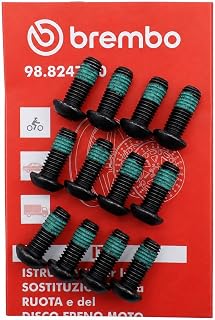 brembo 純正 ブレーキディスクボルト M8×P1.25 12本セット 全長24.3mm ブレンボ [並行輸入品] | 緩み止め剤塗布済み・M8×P1.25ブレーキディスク取付ボルト12本セット