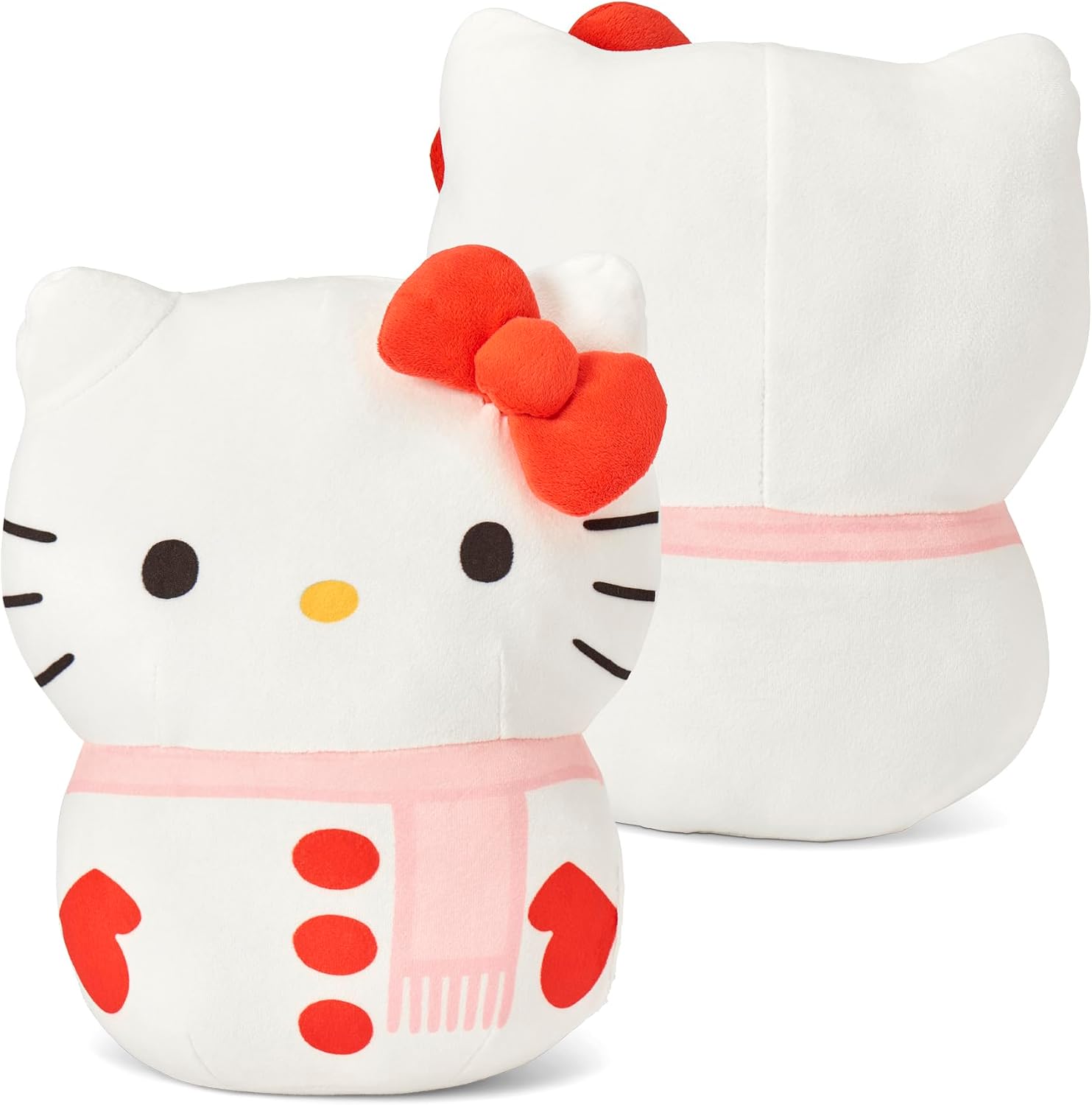 Hello Kitty Snow Merry Hugger Pillow and Throw Blanket Set – 11 inch Character Plush with 40x50 inch Soft Fleece Blanket – Cozy for Kids, Girls, Boys, Travel, Nap Time
