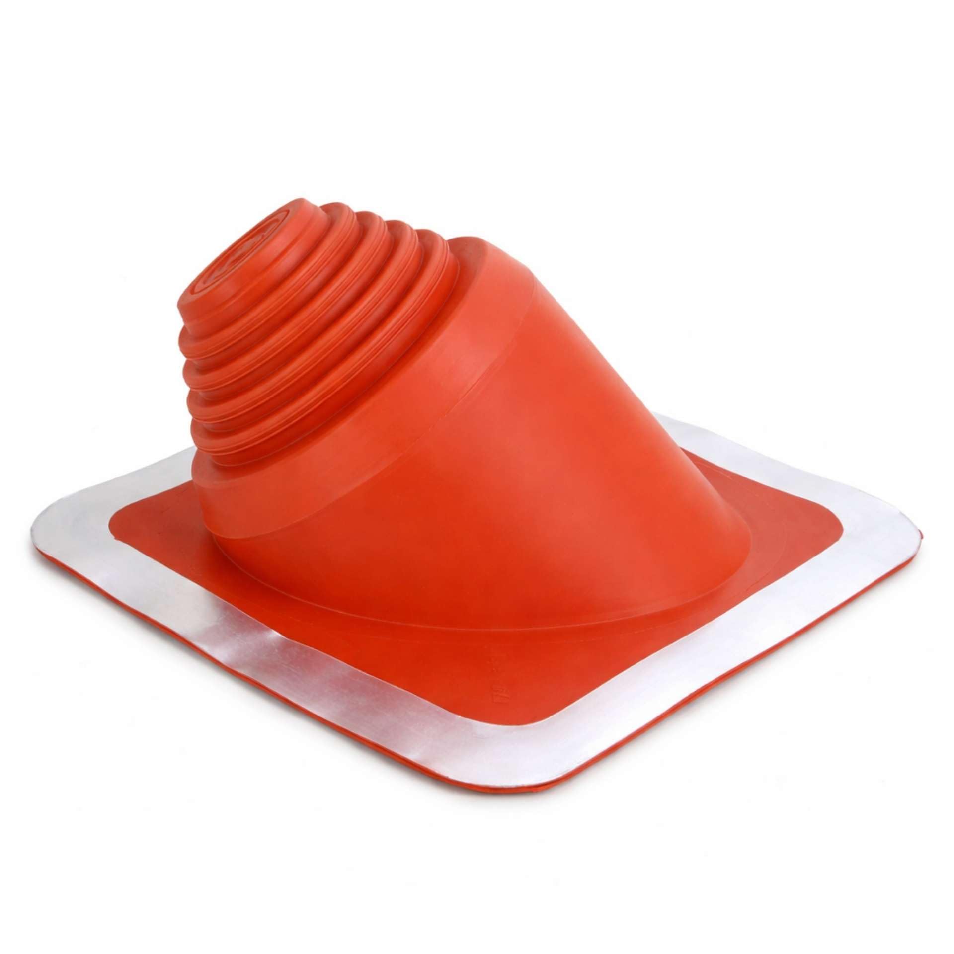 MASTER FLASH Extreme Angle 1 Flexible High Temp Red Silicone Roof Pipe Flashing for Steep Metal Roofs, Roof Boot, Angled Roof Penetration Collar for Pipes, Flues and Vents 0"-5-3/4" (-146 mm)