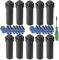 Rain Bird 5004 PC 5000 Series 4-Inch Pop-Up Rotor Sprinklers, Adjustable 40-360° Part-Circle, 25-50 ft Coverage (10 Pack) Y54007