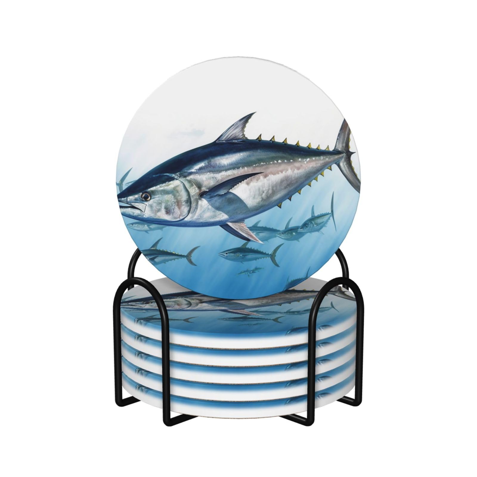 Dessous de verre absorbant lot de 6 pour protéger les tables des taches