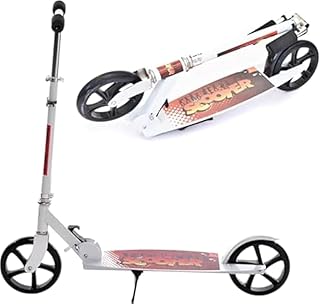 Foldable Jumbo Scooter With Brake Heavy Duty Metal Body PU Wheels 200MM