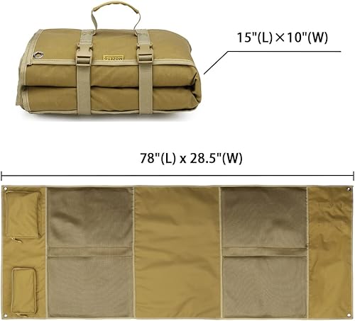 Miniatura 5 de Alfombrilla de tiro, alfombrillas extra grandes plegadas en posición prona acolchadas, accesorios de caza para caza en el campo