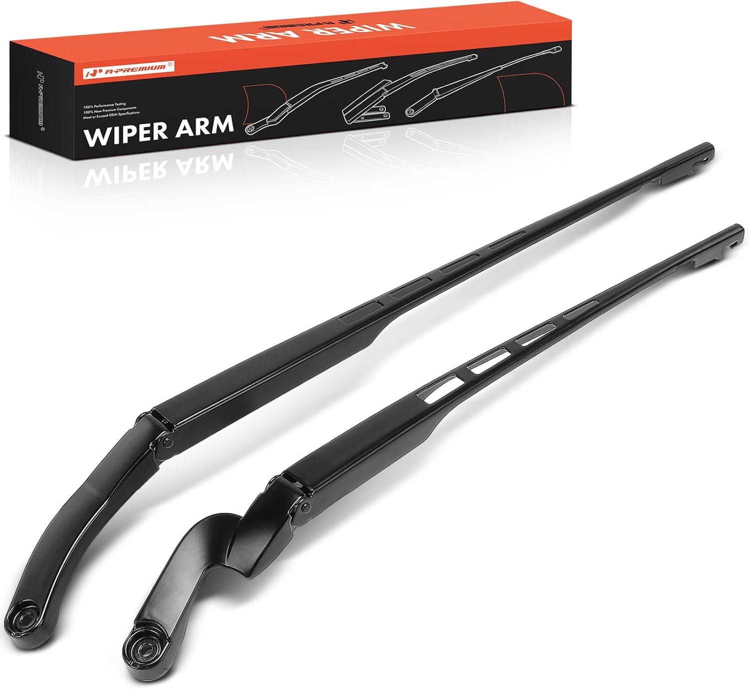 A-Premium Front Driver & Passenger Side Windshield Wiper Arm Compatible with Audi A6 2005-2011, A6 Quattro 2005-2011