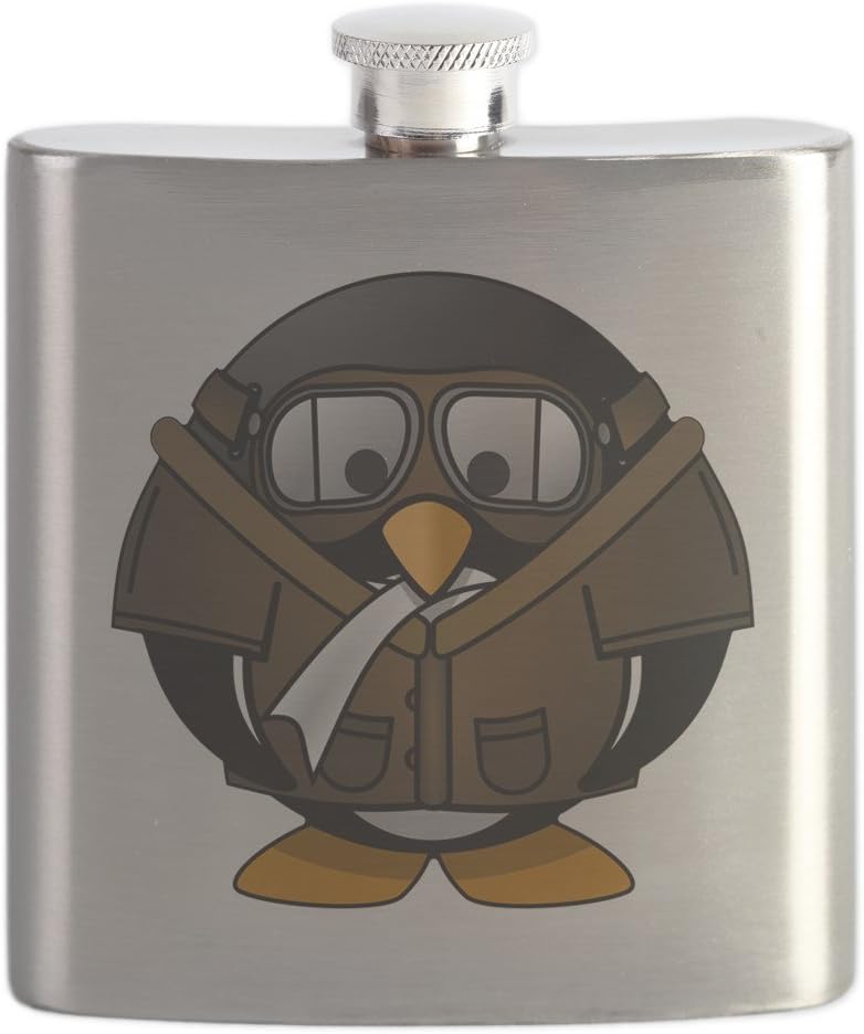 Amazon.com | Hip Flask Little Round Penguin - Airplane Jet Pilot: Flasks